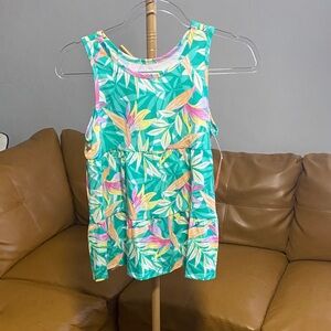 Wonder Nation Colorful Leaf Print Floral Girls Dress NWT size 14/16